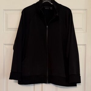 Athleta Black Full-Zip Sweatshirt Jacket